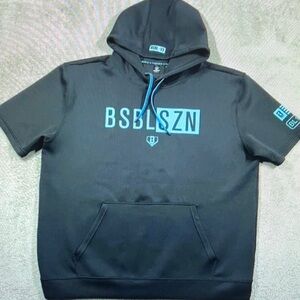 BSBLSZN Black Hoodie with Blue Accents